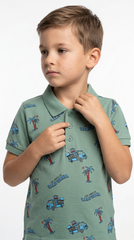 JUNIOR Boys Graphic Printed Polo Shirt