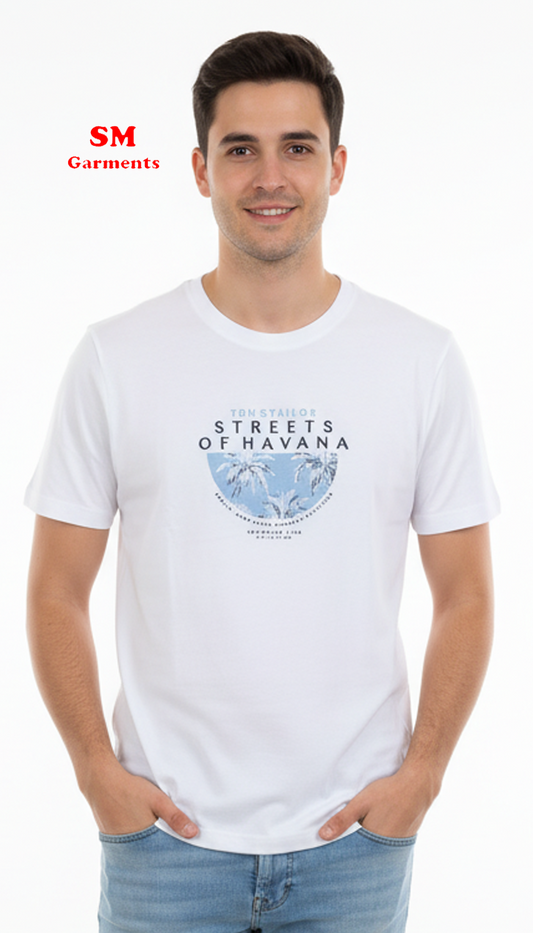 DENIM TOM TAILOR MENS REGULAR STYLE PRINTED TSHIRT