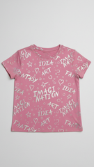 M&S Girls Metallic Print T Shirt