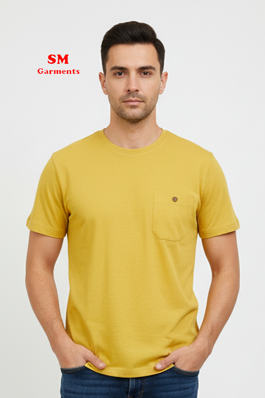OLD SEAMS MENS CHEST POCKET T SHIRT