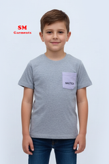 NAME IT Boys Plain T-Shirt With Front Pocket