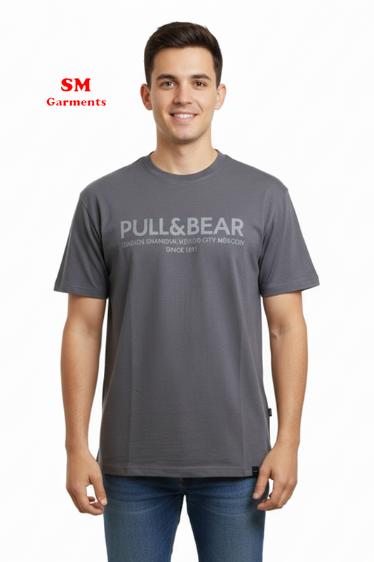 PULL&BEAR MENS RELAXED  FIT BASIC T SHIRT