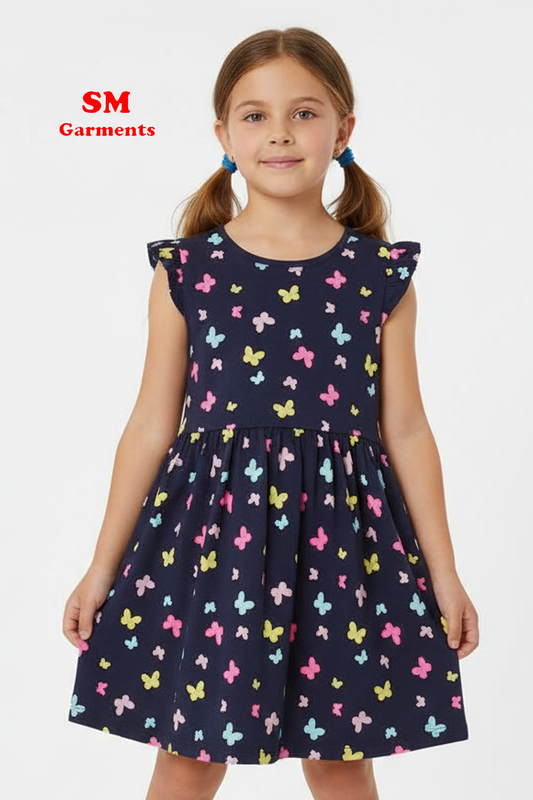 Butterfly Cotton Dress