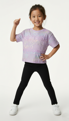 M&S Girls Impossible is Possible Metallic Print T Shirt