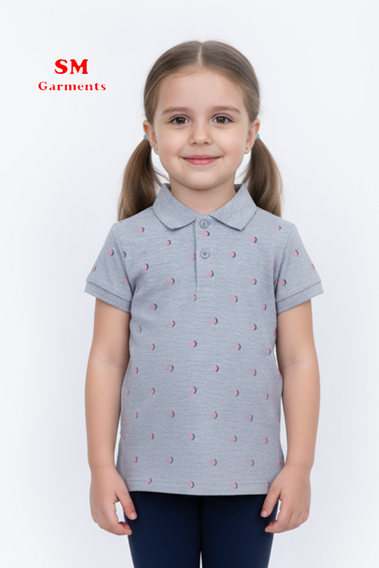 TOP TOP KIDS DOTED GRAY POLO