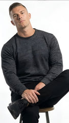 PB STWD Mens Textured CrewNeck Sweatshirt