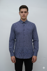 MENS PRINTED CASUAL COMFORT FIT SHIRT