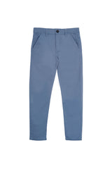 Kids Slim Fit Chino Pants – Steel Blue
