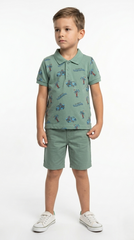 JUNIOR Boys Graphic Printed Polo Shirt