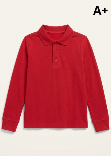 YOUTH A+ GIRLS BRIGHT RED POLO