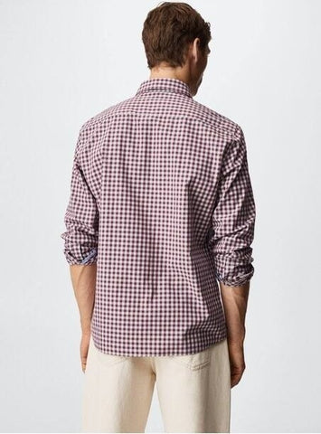 MNG MENS MICRO CHECK SLIM FIT SHIRT