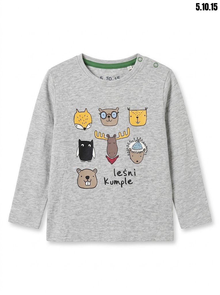 Boys Branded  Heather Grey Woodland Animal Graphic Long-Sleeve T-Shirt | SM GARMENTS