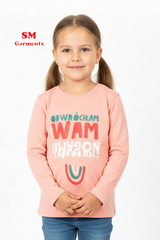 Baby Girls Long sleeved t shirt with a funny inscription