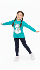 H&amp;M لڑکیاں ہلکی سبز بلیوں کی ٹانگیں 