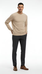 PB STWD Mens Beige Textured Sweatshirt
