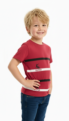 BOYS Printed Striped T-shirt