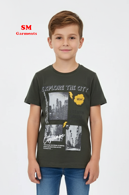 BOYS PRINTED HALF SLEEVES T-SHIRT