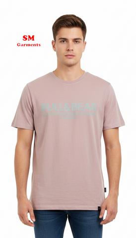 PULL&BEAR MENS REGULAR FIT BASIC T SHIRT