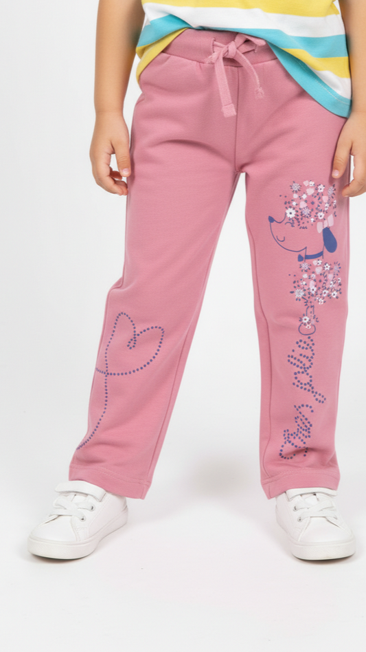 MAWI COLLECTION Girls Printed Pink Trouser