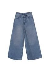 Girls' Classic Wide-Leg Denim Jeans