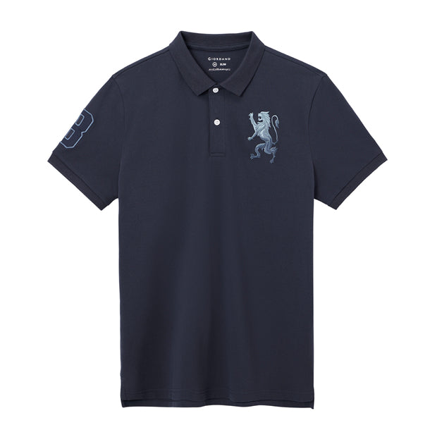Giordano Slim fit 3D Lion Polo.