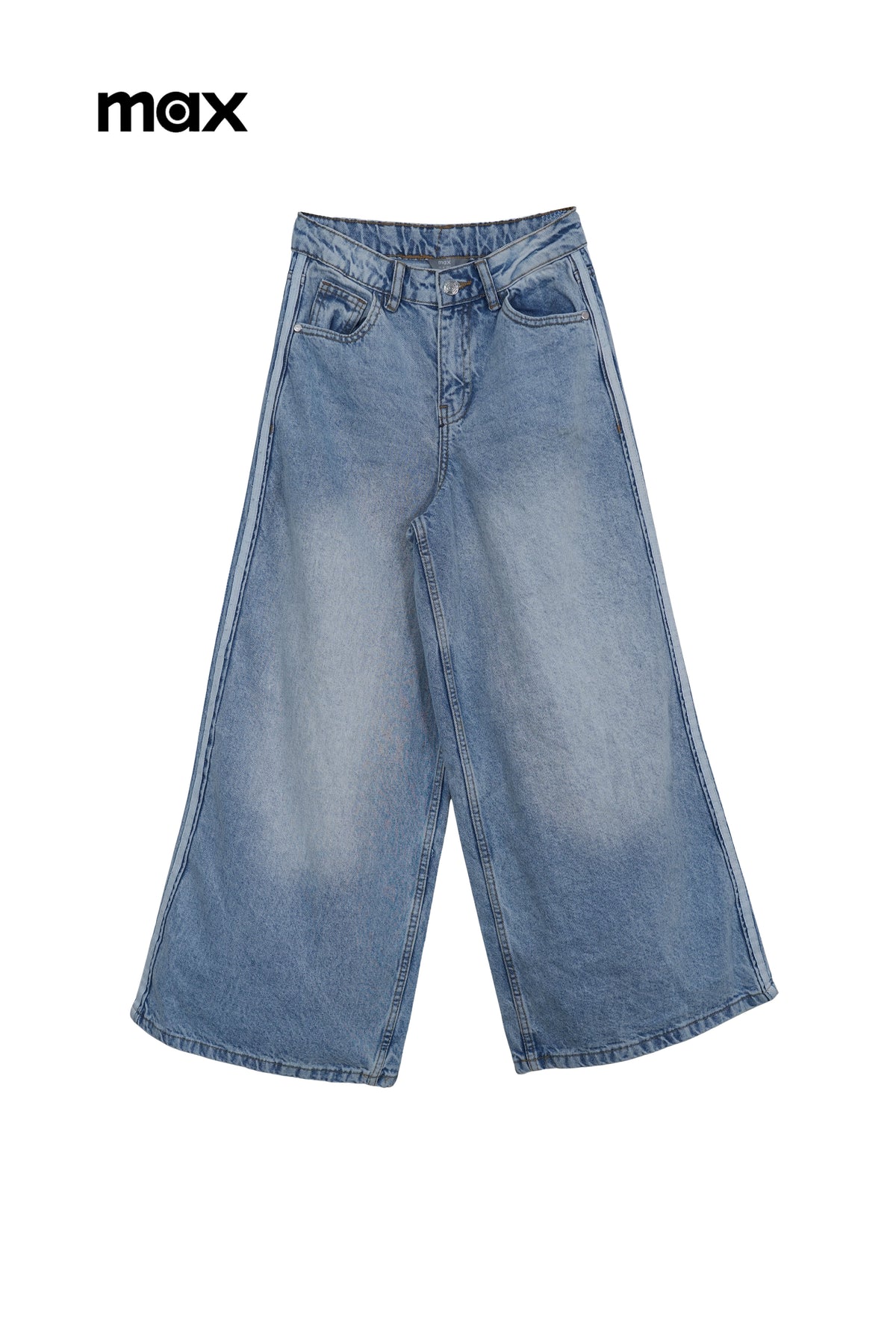 Girls' Classic Wide-Leg Denim Jeans