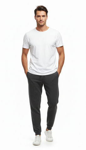 PEPCO MENS BASIC CHARCOAL TROUSER