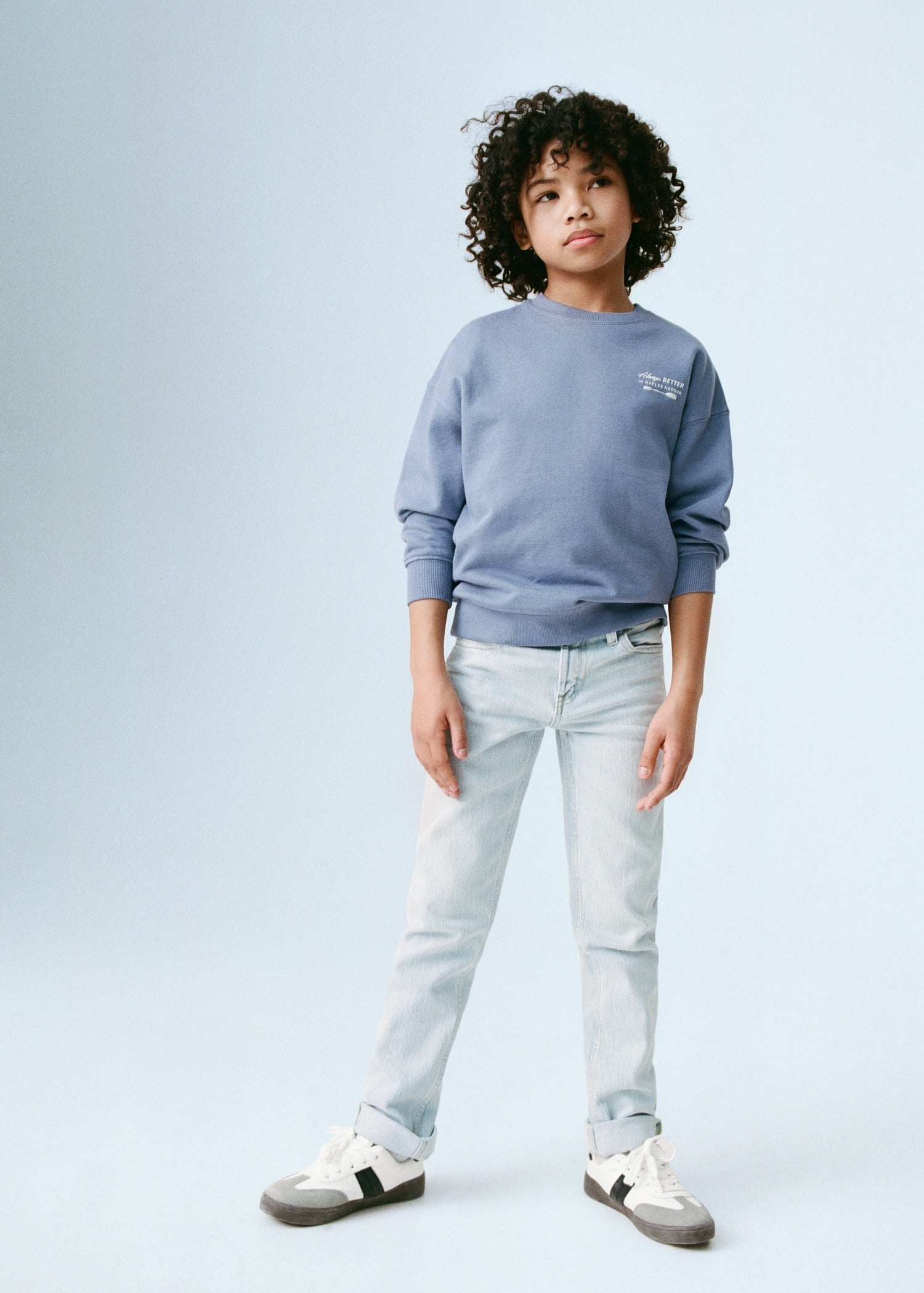 BOYS Straight jeans with turn-up
