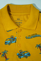 JUNIOR Boys Graphic Printed Polo Shirt