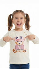 PRENATAL Girls Teddy Bear Printed Long Sleeved T Shirt