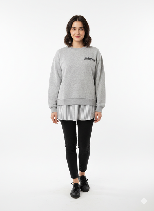 LEFTIES WOMENS EMBROIDED SWEATSHIRT