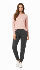 INEXTENSO WOMENS CHARCOAL PLUSH TROUSER