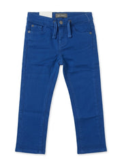 Boys Royal Blue Drawstring Slim Fit Stretch Pants| SM GARMENTS