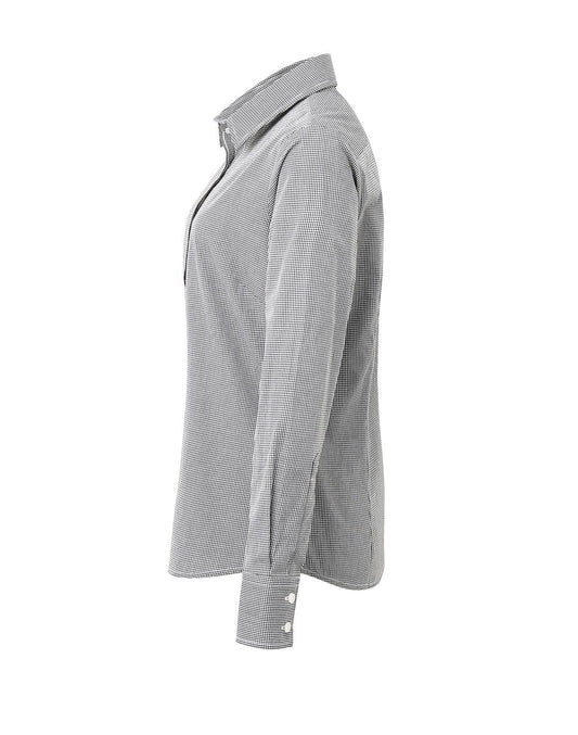 Premier Women's Long Sleeve Gingham Microcheck Shirt