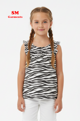 ZEBRA PRINTED COTTON VEST TOP