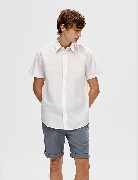 Selected Homme Men Linen Shirt