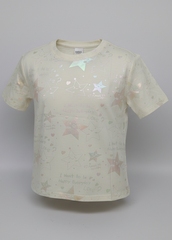 M&S Girls Happy Everyday Holographic Star Print T Shirt