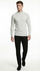 Mens Basic White Pullover