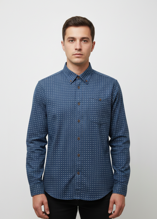 KOAJ MENS PRINTED SLIM FIT SHIRT