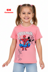 MARVEL SPIDER MAN GIRLS PINK TEES