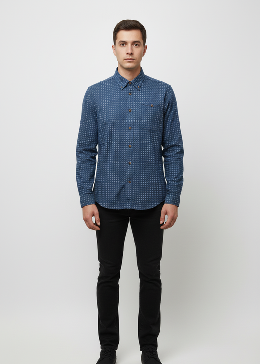 KOAJ MENS PRINTED SLIM FIT SHIRT