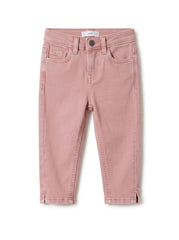 Girls Branded  Dusty Rose Pink Side-Vent Ankle Stretch Cotton Jeans| SM GARMENTS