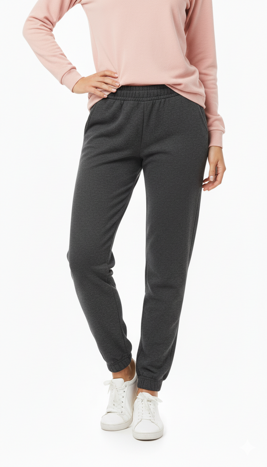 INEXTENSO WOMENS CHARCOAL PLUSH TROUSER