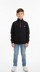 TOMMY HILFIGER BOYS ZIPPED UP SWEATSHIRT (DARK NAVY)