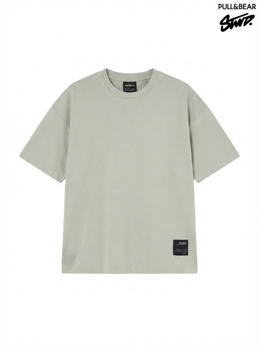 Pull & Bear Basic short sleeve over size cotton T-shirt