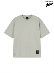 Pull & Bear Basic short sleeve over size cotton T-shirt