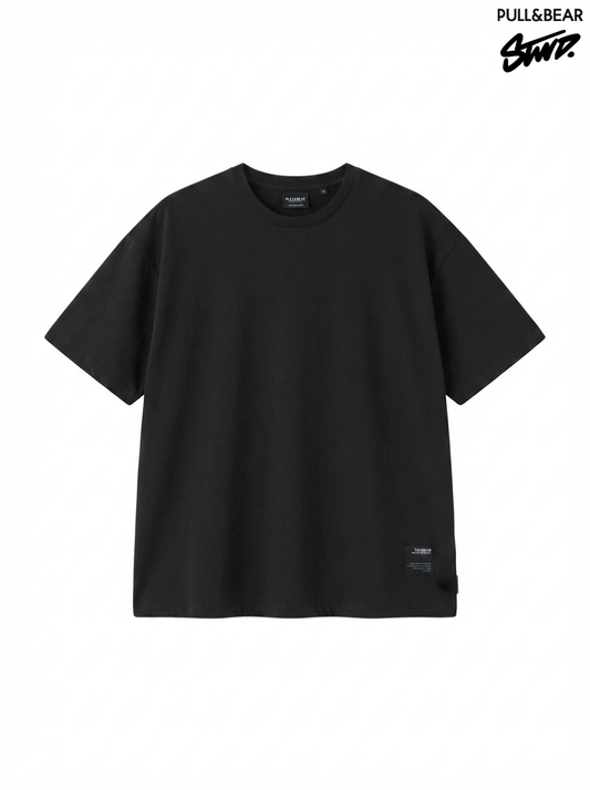 Pull & Bear Basic short sleeve over size cotton T-shirt