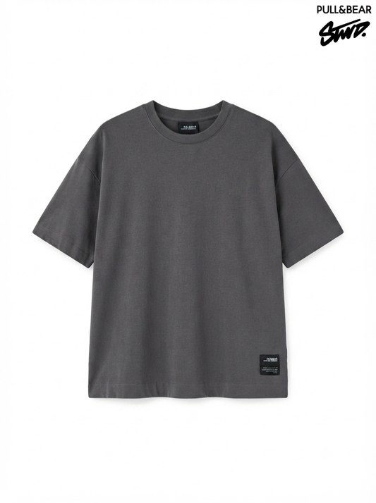 Pull & Bear Basic short sleeve over size cotton T-shirt