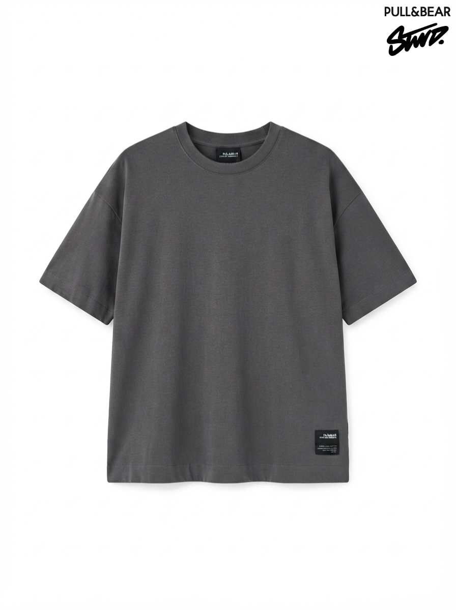 Pull & Bear Basic Drop Shoulder Over Sized T-shirt