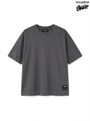 Pull & Bear Basic short sleeve over size cotton T-shirt